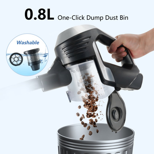 Moosoo Cordless Stick Vacuum Cleaner with LED Display, AntiTangle